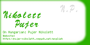 nikolett pujer business card